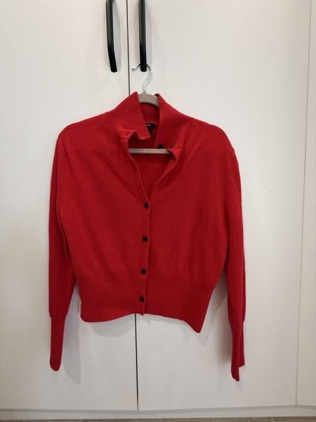 Men Massimo Dutti Sweater Red Wool 40