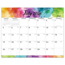 Magnetic Calendar 2026-2027 - July 2026 - December 2027, 8" x 10", colorful