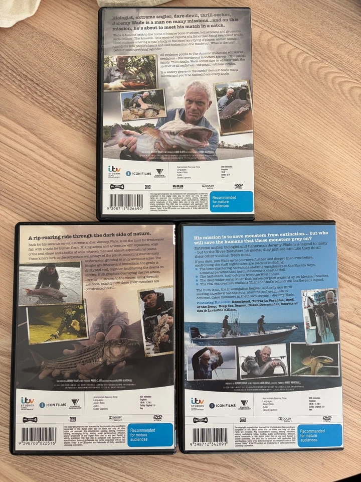 River Monsters Series Six Seven Eight Seasons 6-8 DVD’s Region 4 Jeremy Wade HTF - Image 2 of 4