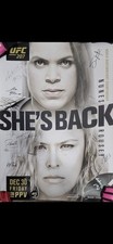 Official UFC 207 Nunes vs Rousey SBC Poster 27x39 AUTO 2 GOATS