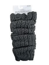 NEW OLD STOCK Vintage 90s DARK GRAY HEATHER Leg Warmers 1Sz CABLE KNIT JC PENNYS