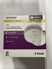 Universal 10-Year Battery 3-in-1 Smoke Fire Carbon Monoxide Voice Alarm 2-PK