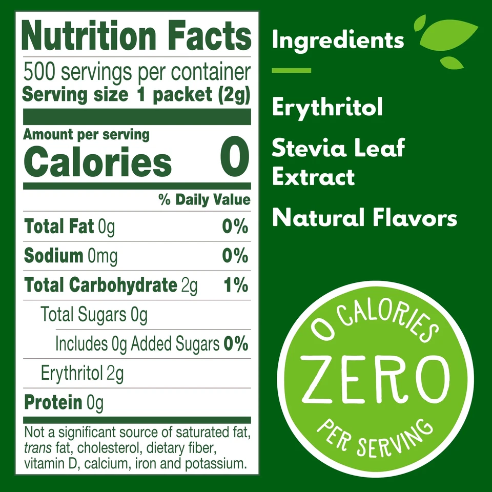 Original Calorie-Free Sweetener from the Stevia Leaf, 500 Count (35.25 Oz Box) - Image 3 of 4
