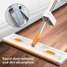 Large Flat Mop 360°Rotating Magic Self Wringing Mop with 6PCS Rags Upgrade Style