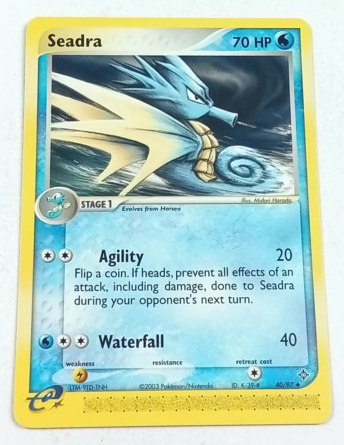 Seadra 40/97 Dragon Pokémon Card 2003