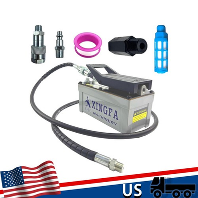 #ad 10000 PSI Air Hydraulic Pump 0.45 Gal 3 8quot;×1 4quot; NPT 6.6ft Pipe Gray $157.69