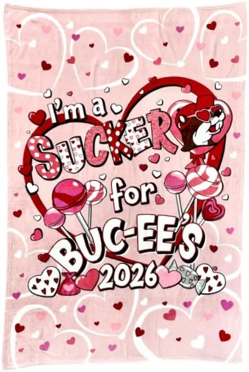 2026 Buc-ee’s Valentines Limited Edition Plush Throw Blanket 50”x70” Bucees