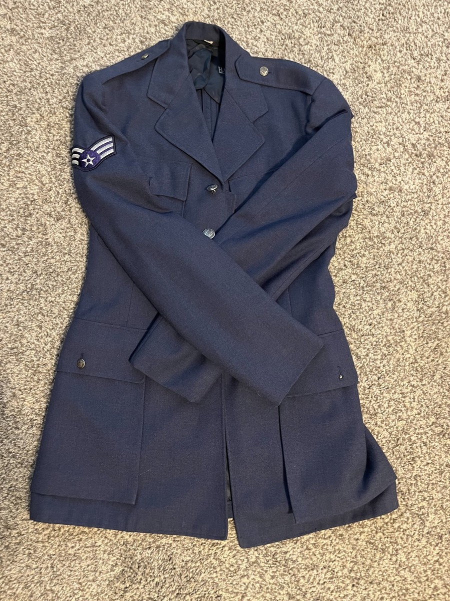 blue serge dress 1958 USAF Air Force Service Coat Wool Size 38XL Cold War Tunic Color:Light Blue Silver it is the badge 15 CUTEST 90s Party Ecom Style:AP1D105834