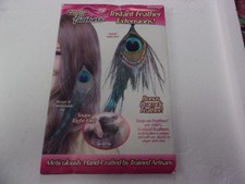 Hair Extensions Style As Seen On TV SNAP ON PEACOCK FEATHER