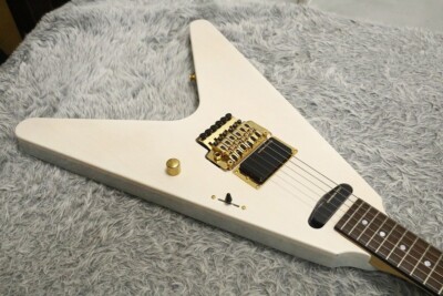 1990's made Fernandes Flying-V FV-80K See through white