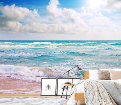 3D Clouds Oceans K4087 Wallpaper Mural Self-adhesive Removable Sticker Panda