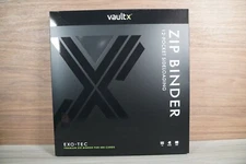 Vault X Premium Exo-Tec Zip Binder 12 Pocket, 20, Pages, Holds 480 Cards - Black