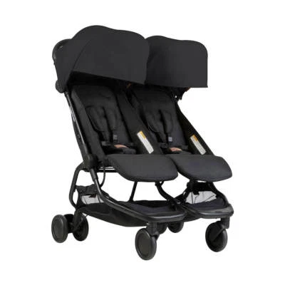 Mountain Buggy Nano DUO V1, Zwillings-, Geschwisterwagen - black schwarz NEU !