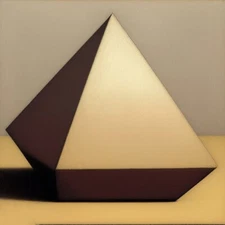 Medium Abstract Painting 2x2 ft. Post-Modernism Geometric Demrin Cubism II NEW