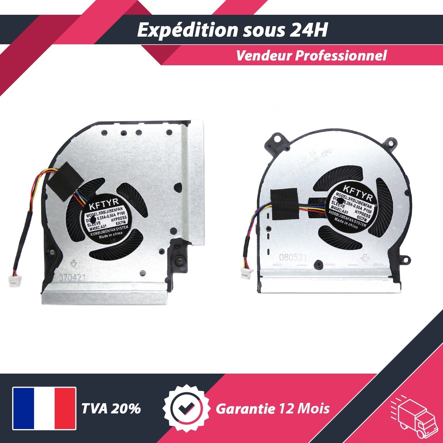 Ventilateur CPU et GPU d'origine pour ordinateur portable ASUS ROG Strix Scar II GL504GV