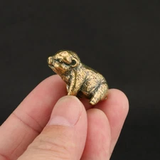 1X Solid  Brass Pig Figurine Small Statue Home Ornaments Animal Figurines Decor
