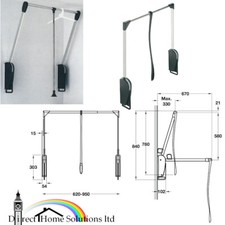 Hafele Wardrobe Lift / Pull Down Rail Wall Mounting Clothing Hanger Storage