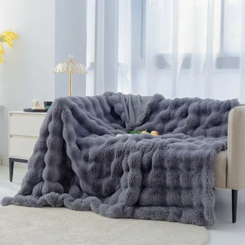 Winter Plüsch Decke Warm Super Weich Decken Bett Sofabezug Flauschig Überwurf - Bild 7 von 27
