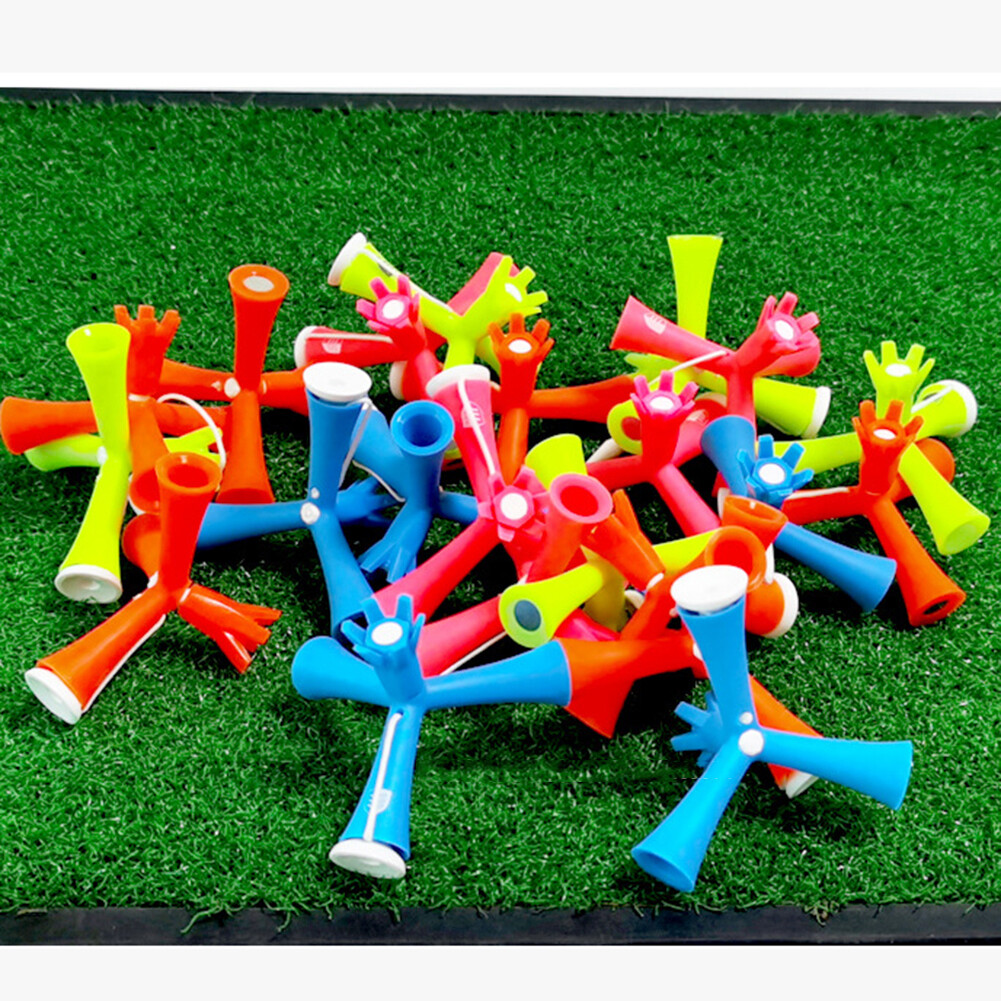 6 Claws Tripod Tees Driving Ranges Telescopic Golf Balls Holder (Orange