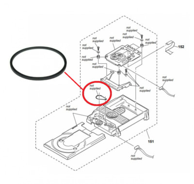 DVD Loading Drive Rubber Belt For Sony Mini Hi Fi System