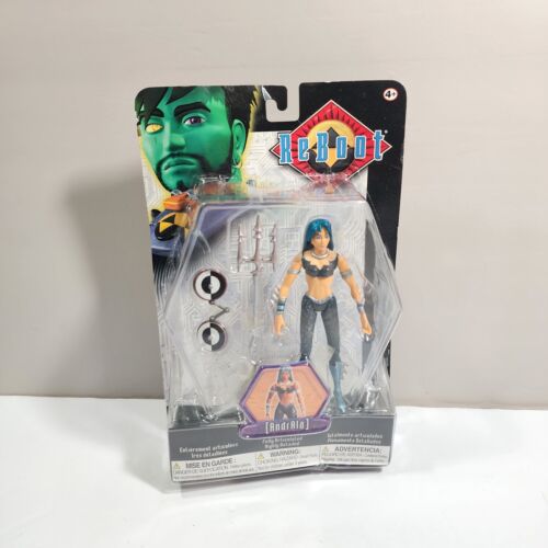 2001 Irwin Toy Mainframe Reboot Andrala Figure Black Cardback Damaged Package