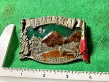 VINTAGE 1983 - AMERICA THE BEAUTIFUL - Farm and Mountains - Bergamot 1983