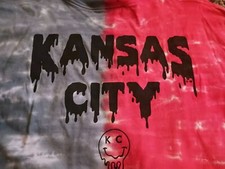Rare Vintage NFL Kansas City Chiefs Football Tie Dye Drip Design T-Shirt Sx 2XL 
