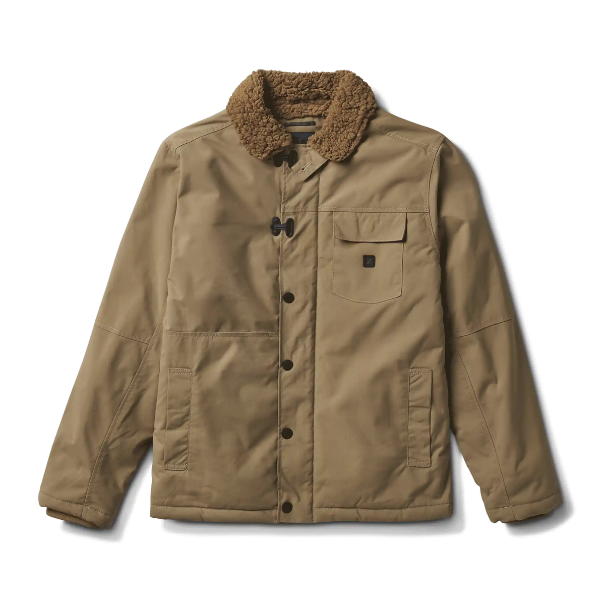 Roark Men's Axeman Jacket, Fully Sherpa Lined Zip Up Coat, Khaki
