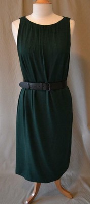dark green sleeveless dress