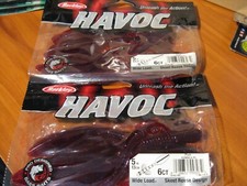 2 Packs Havoc 5" Wide Load Soft Plastic Fishing Baits Plum HVMWL5-PL