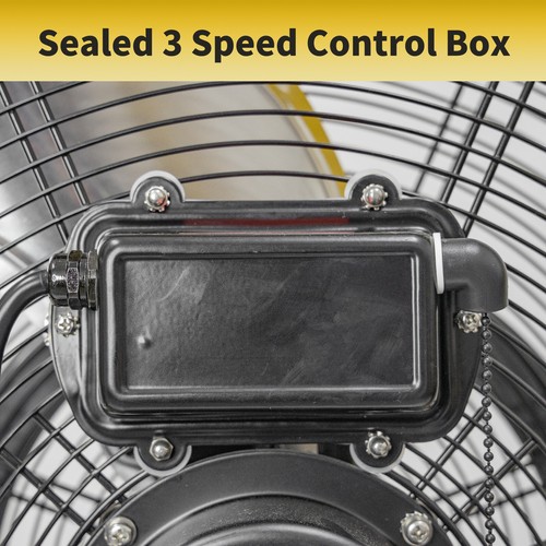 20 Inch Outdoor Misting Fan Pedestal Standing Base with IP44 Enclosed Motor - Picture 5 of 11