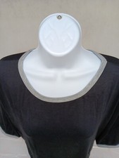 BOOHOO WOMENS BLACK GRAY TRIM RINGER SHIRT UK 18 US 14 NWT RELAXED STRETCH