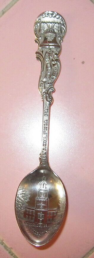 1900s Sterling Silver Souvenir Spoon 4" Philadelphia PA Independence Hall Alvin