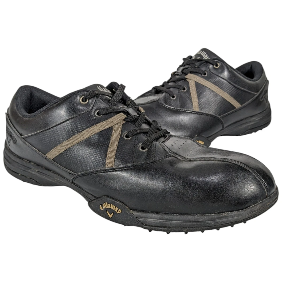 Callaway Men’s 8.5 Black Leather Golf Oxfords New Without Box Callaway Black Casual Golf Shoes for Men for sale | eBay main image 3