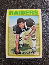 GENE UPSHAW 1972 Topps HOF Football Rookie Card #186 Oakland Raiders . rookie card picture