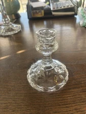 Vintage Elegant Clear Glass Candlestick Candle Holder 5”
