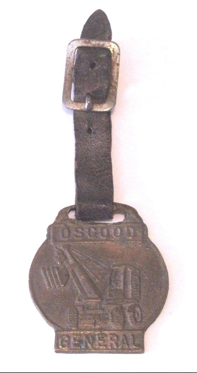 Osgood & General Hercules Pocket Watch Fob Marion Ohio Excavator Shovel Crane ANTIQUE OSGOOD & GENERAL HERCULES POCKET WATCH FOB  main image 4