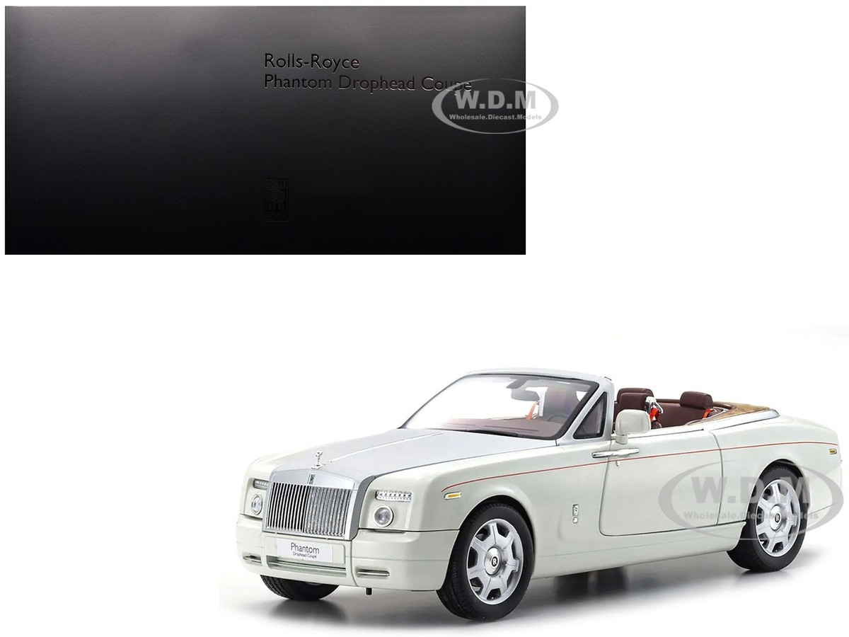 ROLLS-ROYCE PHANTOM DROPHEAD COUPE WHITE 1/18 DIECAST CAR BY