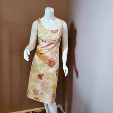 ANN TAYLOR floral print fit n flare cotton dress size 6