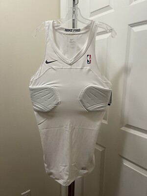 Nike Pro Hyperstrong Mens NBA Compression Padded Tank White 881965-100 XL-T  S27