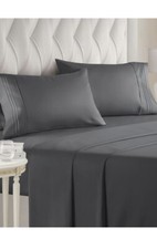 4 Piece Bed Sheet Set 1800 Series Microfiber Comfort Deep Pocket Hotel Bed Sheet