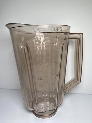 REPLACEMENT BLENDER PITCHER JAR Only 5.5 Cup 44 oz Amber Unbranded Plastic