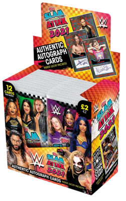 Topps WWE Slam Attax 2021 Sammelkartenspiel (VOLLSTÄNDIGE BOX MIT 24 PAKETEN)