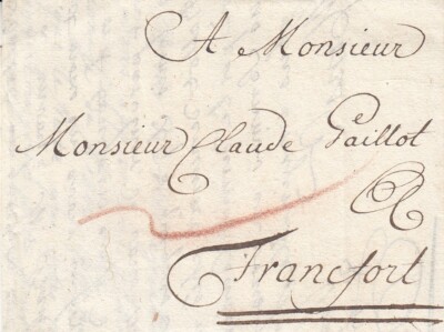 vollständiger Vorphilabrief 1759 - Nuremberg (Nürnberg) nach Francfort Frankfurt