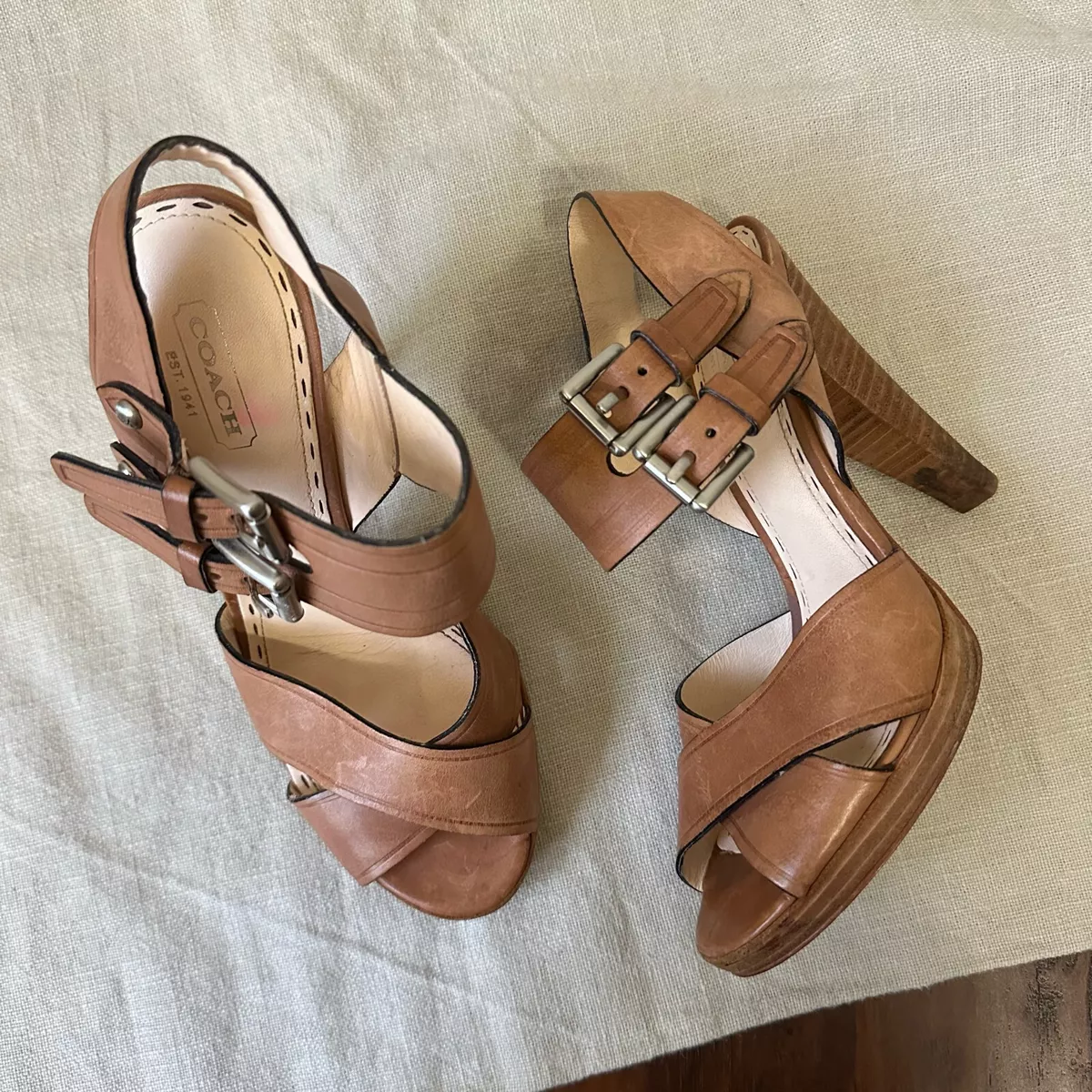 Coach ankle strap pump sale