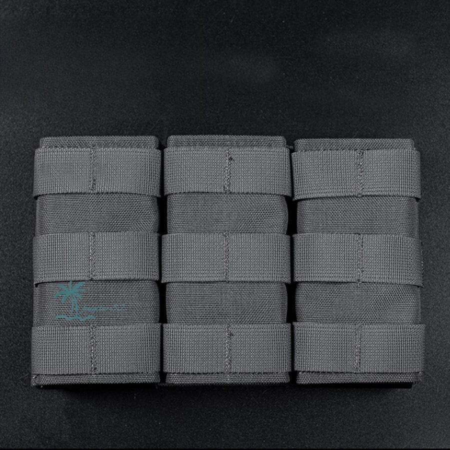 Magazine Pouch Tactical Triple 5.56 Open Top Molle Rifle Mag Holders