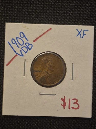 1909 XF Lincoln Cent Wheat Penny Coin Set VDB Condition. Rare High Quality Coin!