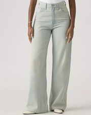New LEVI  S CINCH BAGGY WOMEN'S JEANS 28x31 001UP0001 Light Wash