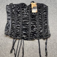 Intimate Attitudes Black Lace Up Corset Woman's Plus Size 44 KG JD