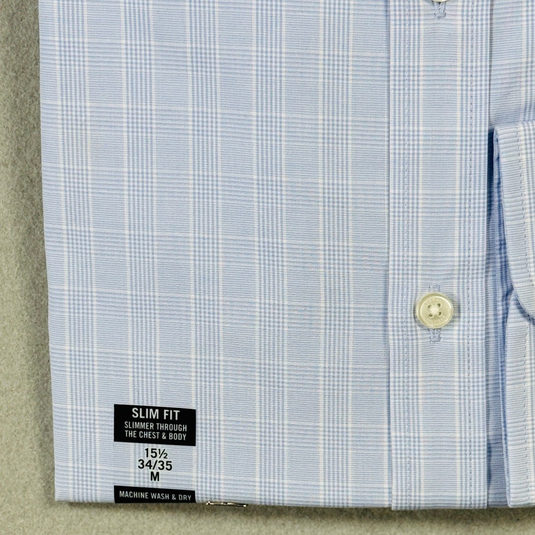 Tommy Hilfiger Men's Flex Essentials Slim-Fit Dress Shirt Blue 15.5 34-35 $85 image 3